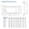 Стальная ванна Koller Pool 170x70E B70E1200E без антискользящего покрытия