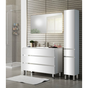 Тумба с раковиной SanVit Кубэ-3 100 kkube3100 в цвете Ral Красный глянец