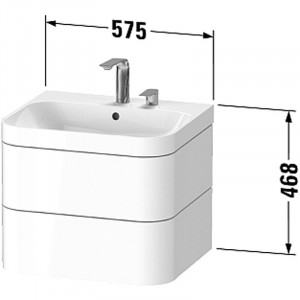 Тумба с раковиной Duravit Happy D 2 Plus 58 HP4635O7171 подвесная Дуб средиземноморский Тумба с раковиной Duravit Happy D 2 Plus 58 HP4635O7171 подвесная Дуб средиземноморский