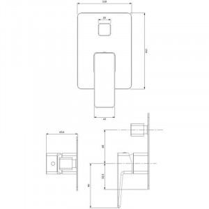 Смеситель для душа Omnires Parma PM7435BL Черный матовый