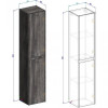 Шкаф пенал BelBagno Kraft 33 KRAFT-1600-2A-SC-PP-L подвесной Pino Pasadena