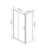 Душевой уголок Vincea Garda 140х90 VSR-1G9014CLB профиль Черный стекло прозрачное