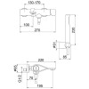 Смеситель для ванны Webert One-B NB850101015 Хром Нержавеющая сталь