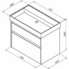 Тумба с раковиной Aquanet Nova Lite 75 245245 подвесная Дуб рошелье