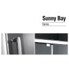 Душевой уголок Gemy Sunny Bay 100х100 квадратный профиль Хром стекло прозрачное