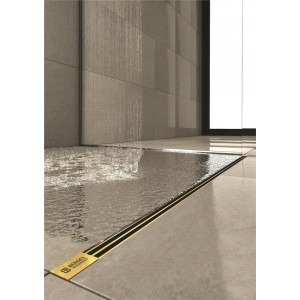 Душевой лоток Berges Wasserhaus Super Slim 800 092154 с решеткой Золото
