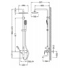 Душевая система Schein Pillar 493HS/Z8005055PT Хром