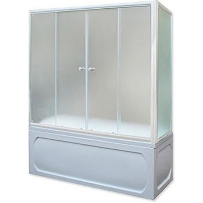 Шторка белая для ванны Modern 150х70