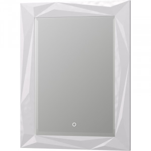 Зеркало Aima Design Brilliant/Cristal 70x90 белое (У51937)