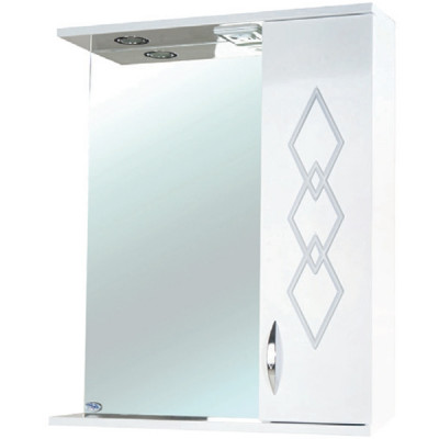 Зеркало со шкафом Bellezza Элеганс 50 R 4618606521018 Белый с подсветкой