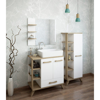 Зеркало Sanflor Ингрид 80 Белое С000005875