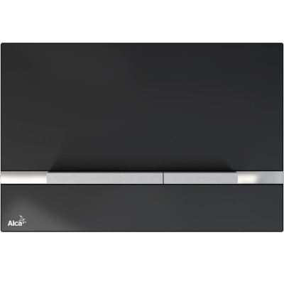 Клавиша смыва Alcaplast Flat Stripe Glass STRIPE-GL1204 Черная