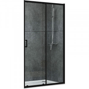 Душевая дверь Abber AG30170B 170x190 профиль Черный стекло прозрачное