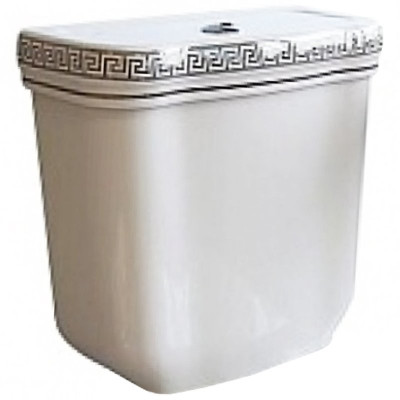 Бачок для унитаза Creavit Klasik KL410-00CB00E-WP00 Белый с декором хром